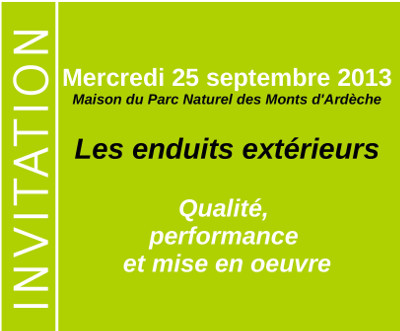 5 à 7 de l’éco-construction® : Les enduits extérieurs à Jaujac