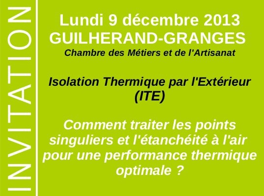 5 à 7 de l’éco-construction® : Isolation Thermique par l’Extérieur