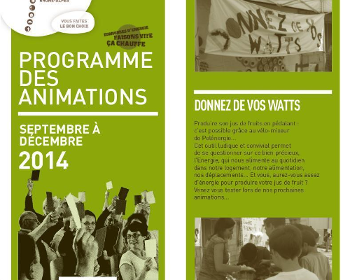 Programme des animations : second semestre 2014