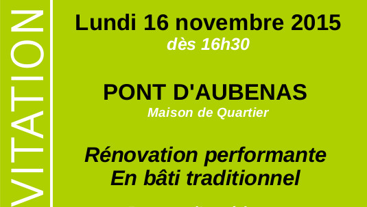 5 à 7 de l’éco-construction : Rénovation performante dans le bati traditionnel