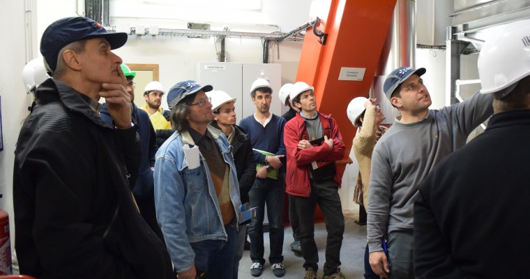 Visite chaufferie bois du Cheylard - 5 a 7 de l'eco-construction - 22 mars 2016