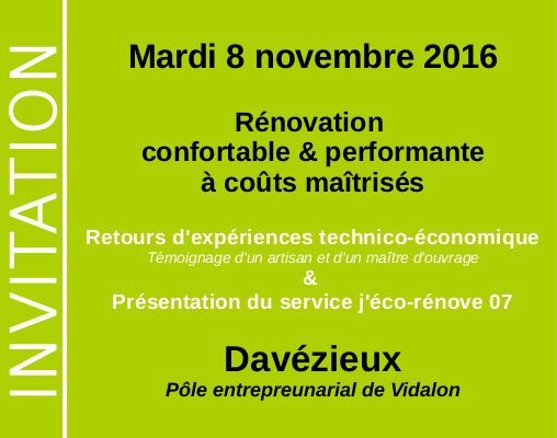 5 à 7 de l’éco-construction® : Rénovation confortable & performante à coûts maîtrisés