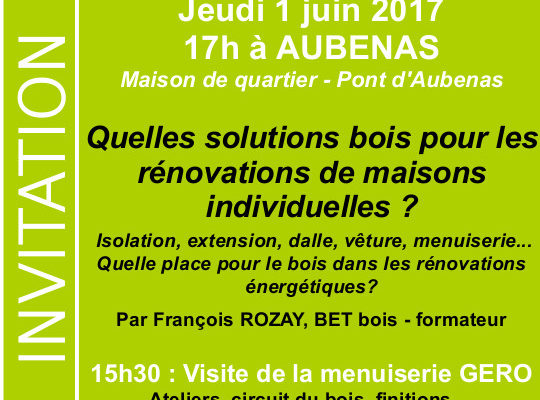 5 À 7 DE L’ÉCO-CONSTRUCTION® : Quelles solutions bois pour les rénovations de maisons individuelles ?