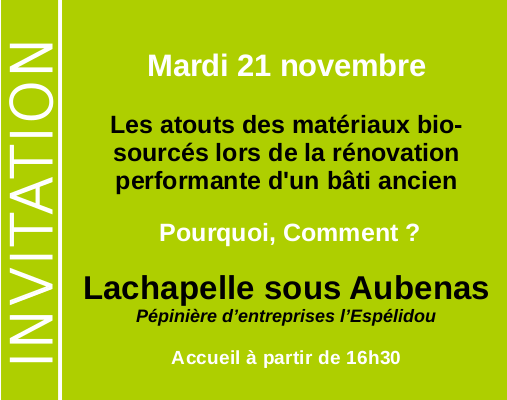 5 À 7 de l’éco-construction® : Les atouts des matériaux bio-sourcés lors de la rénovation performante d’un bâti ancien