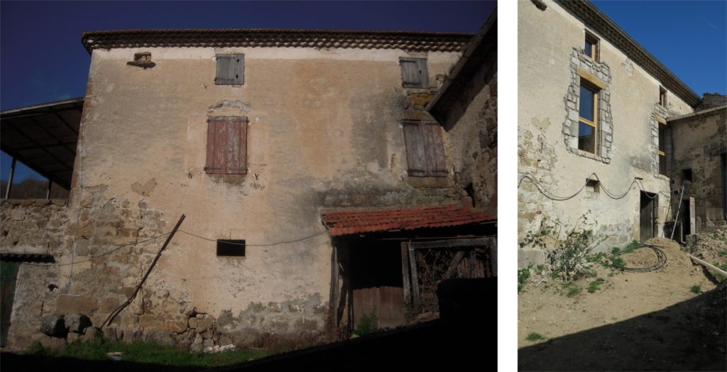 Bâtiment avant et après travaux