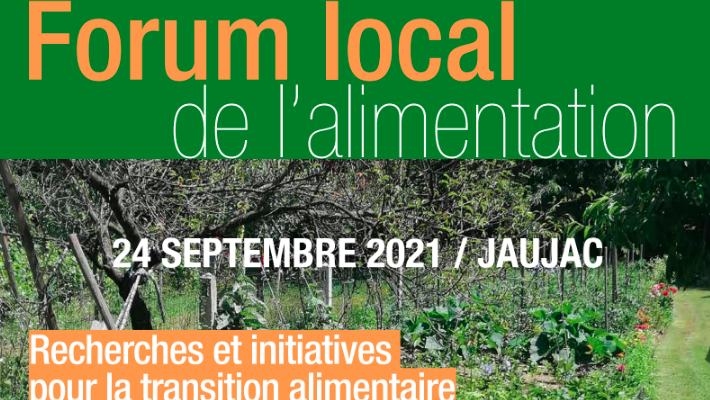 FORUM local de l’alimentation Recherches et initiatives pour la transition alimentaire