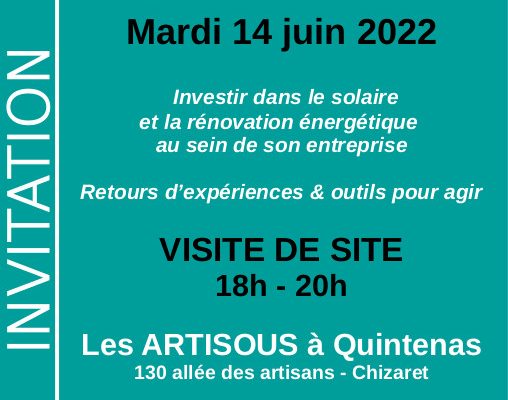 5 à 7 de l’éco-construction : Investir dans le solaire et la rénovation énergétique au sein de son entreprise
