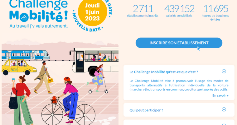 Challenge Mobilité 2023, J-7 : êtes-vous prêts ?