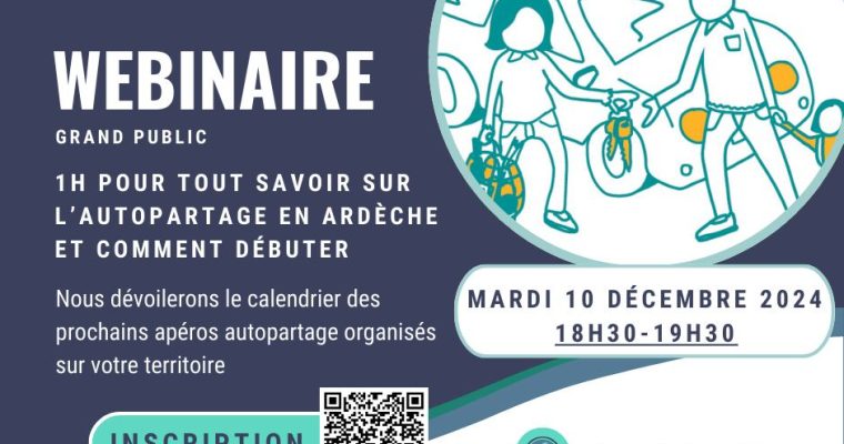 Webinaire : 1 heure pour tout savoir sur l’autopartage en Ardèche et comment débuter