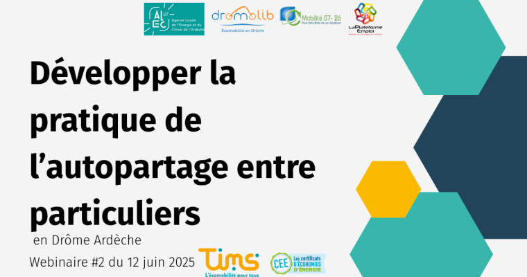 Webinaire « Accompagner l’autopartage entre particuliers en Drôme et Ardèche »